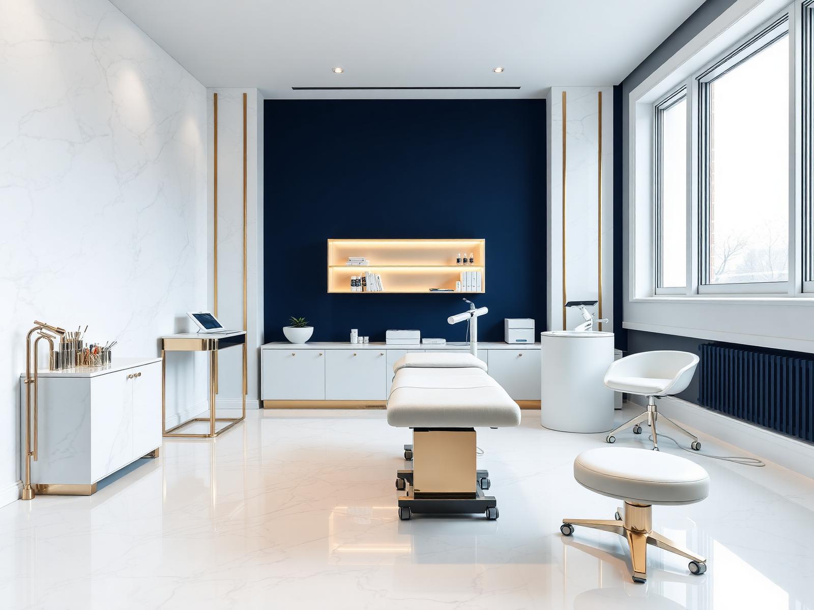 Sala de tratamento da International Beauty Academy em Zurique